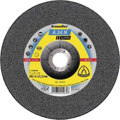 Image de Disque à ébarber A24N Supra180x6mm courbé Klingspor