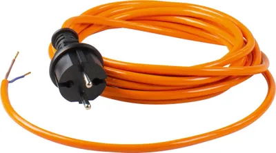 Produktbild von as-Schwabe PUR-Anschlusskabel 5m Konturenstecker & abgemantelt 2x1 Orange IP44