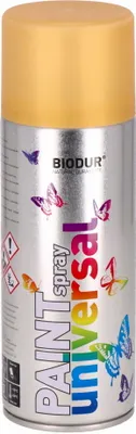 Produktbild von Biodur | Sprühlack - Hellgold (RAL 3050) - 400ml, Sprühfarbe, Lackspray, Universal - Betonfarbe, Sprühlacke für Holz, Metall, Glas