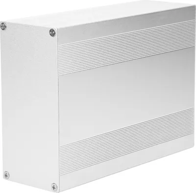 Produktbild von Hliníková projektová krabice matně stříbrná DIY elektronická deska skříň 68x145x200mm