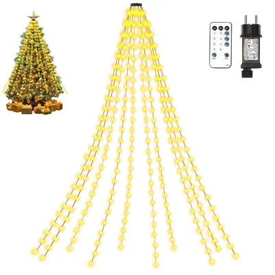 Lichterkette Weihnachtsbaum 1,5 m, 250 LEDs, warmweiß, Fernbedienung
