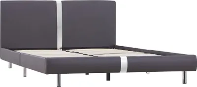 Produktbild von vidaXL Bettgestell Grau Kunstleder 140 x 200 cm