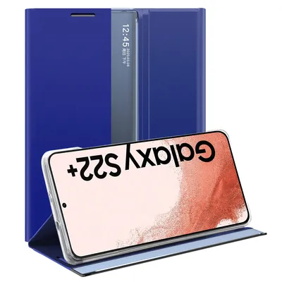Obrázek produktu pro Samsung Galaxy S22 Plus 5G Pouzdro, Slim Flip Kožené Pouzdro s Okénkem a Stojánkem pro Galaxy S22 Plus 5G modré