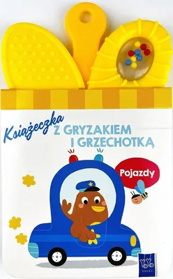 Zdjęcie produktu dla Książeczka z gryzakiem. Pojazdy i grzechotka