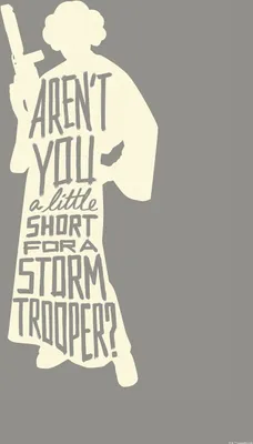 Produktbild von Disney Poster Leia quotes Grau - 612164 - 50 x 70 cm