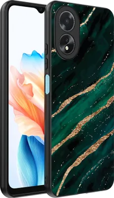 Produktbild von Smartphonica Telefon Fall geeignet für Oppo A18 mit Marmor Druck - TPU zurück Abdeckung Fall Marmor Design - Gold Grün