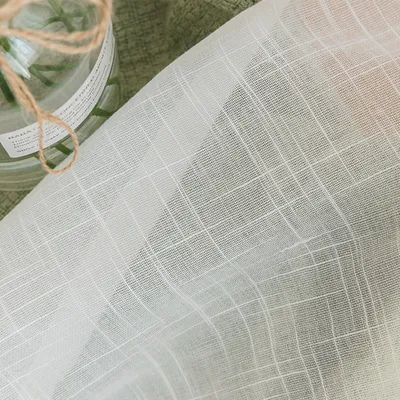 Produktbild von Qian Vorhang Einfach und vielseitig 2er Pack individuell gestaltbar Perforationen Weiß