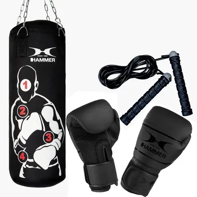 Produktbild von HAMMER Box-Set Sparring Pro Boxsack + Boxhandschuhe + Springseil