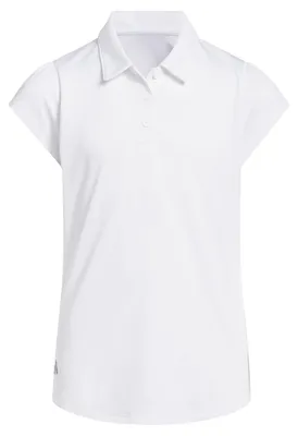 Zdjęcie produktu dla Koszulka polo z krótkim rękawem dla dziewczynek marki adidas, biała, rozmiar 9-10 lat