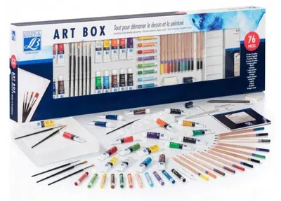 Produktbild von Lefranc Bourgeois ART BOX Set 76 Teile für Künstler