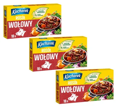 Produktbild von Kucharek Rinderbrühe 540g - 54 Brühwürfel - Rinder Brühe für Suppen Klare Suppe