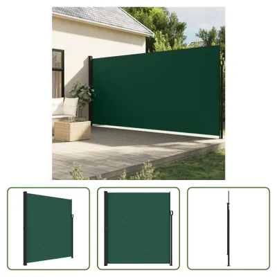 Produktbild von The Living Store Seitenmarkise Ausziehbar Dunkelgrün 220x500 cm