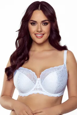 Produktbild von Vivisence dame halbversteifter bh 1064 spitze netz schleife träger klassisch dessous, weiß, 85b