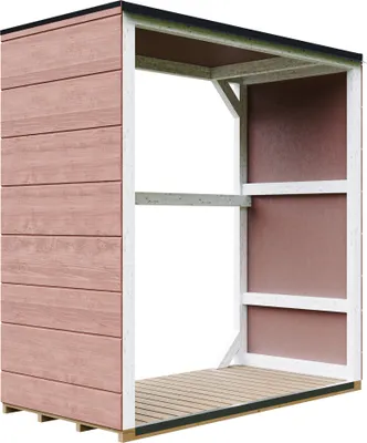 Imagen del producto de Caseta de madera para exteriores, 1,14 m² - 75 x 153 x 159 cm - TIMBELA M980-1-REDWOOD