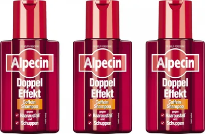 Produktbild von Alpecin Shampoo mit Koffein-Komplex gegen Haarausfall & Schuppen 3x200 ml