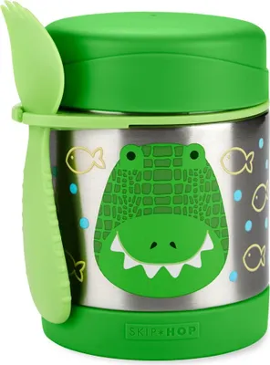 Obrázek produktu pro SKIP HOP Zoo Termoska na jídlo se lžičkou/vidličkou Krokodýl 325 ml, 3r+