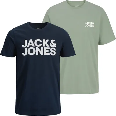 Produktbild von 2er Pack JACK & JONES T-Shirts Logo Tee Crew Neck