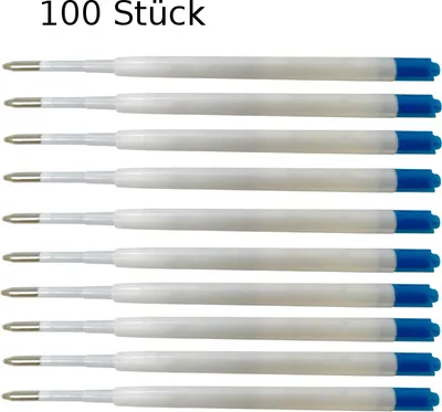 Produktbild von 100 Kugelschreiberminen / Großraumminen / Schreibfarbe: blau