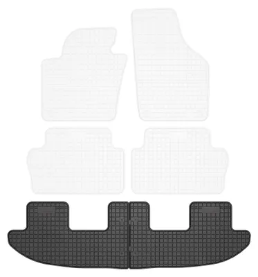 Image de Tapis avant en caoutchouc pour Seat Alhambra II 2010-2020 (monospace) – 2 pièces, noirs, sur mesure