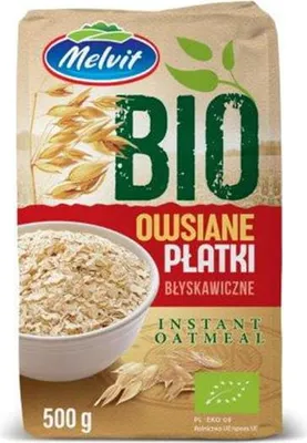 PŁATKI OWSIANE BŁYSKAWICZNE BIO 500G MELVIT