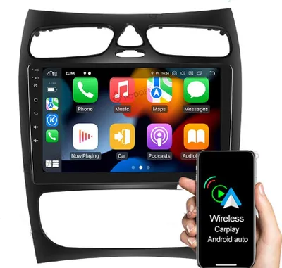 Produktbild von 9 zoll android Autoradio GPS Navi Wifi für Mercedes Benz W203 S203 Wireless Carplay 64GB ROM 4GB RAM