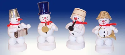 Produktbild von Schneemannkapelle Weihnachtsfiguren Instrumente SET Erzgebirge Seiffen 198/97-0