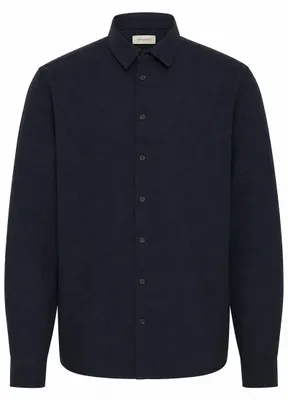 Image de BLEND : Chemise à manches longues unie, fermeture à boutons, coupe classique. Taille : L (41/42)