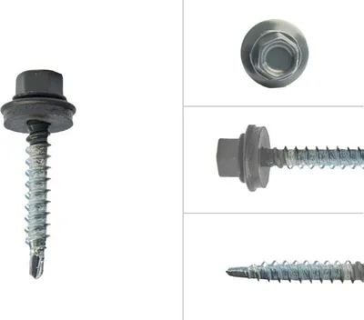 Produktbild von Trapezblechschrauben Anthrazit Verzinkt 4,9 x 35 mm - 100 Stück