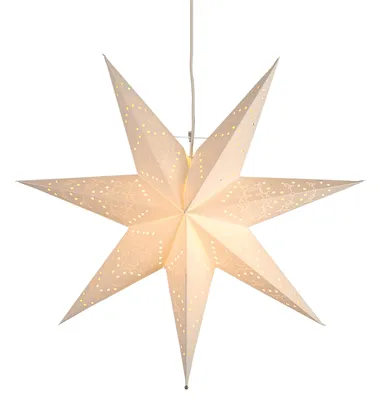 Produktbild von BEST SEASON Stern Sensy Star Papier zum hängen incl. Kabel ohne Leuchtmittel