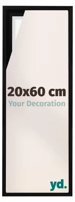 Productafbeelding van Baklijst 20x60 cm Zwart Mat voor Canvasdoeken