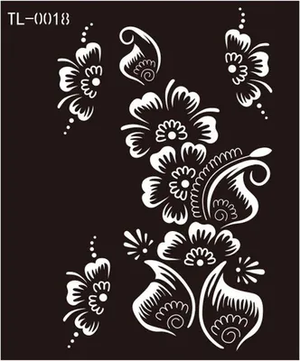 Produktbild von Famanu Selbstklebende Temporäre Tattoo Schablonen - Henna, Glitter & Bodypaint