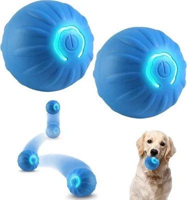 Produktbild von Hundespielzeug 2 Stück selbstrollende Kugel - interaktives Hundespielzeug Windball Hund