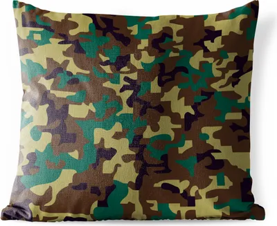 Produktbild von MuchoWow® Outdoor Kissen - Camouflage-Muster mit dunklen Farben - 45x45 cm - Wetterfest - Lounge Kissen - Fotokissen - Dekoratives Kissen