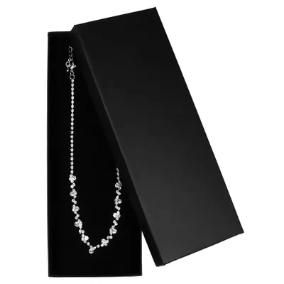 Produktbild von Geschenkschachtel Schmuckschachtel Geschenkbox Ring Schmucketuis Karton schwarz 220 x 80 x 27 mm 1er Pack