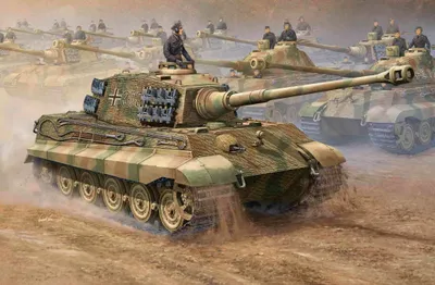 Produktbild von Trumpeter German King Tiger 2 in 1 1:16, 00910