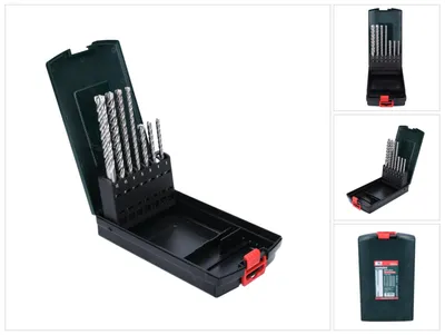 Zdjęcie produktu dla Metabo 626245000, Młot udarowo-obrotowy, Zestaw wierteł, SDS Plus, 7 szt., Ø5 x 115 mm Ø6 x 115 mm Ø8 x 115 mm Ø6 x 165 mm Ø8 x 165 mm Ø10 x 165 mm Ø12 x 165 mm