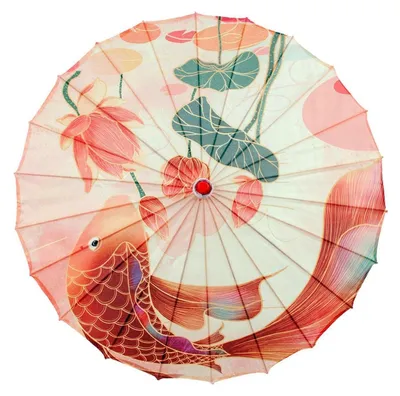 Immagine prodotto di Ombrello in carta cerata, ombrello da ballo classico, rosso, 70 cm
