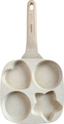 Produktbild von 4-in-1 Marmorpfanne für Pfannkuchen, Eier, 18 cm, BEIGE, KLAUSBERG KB-7809