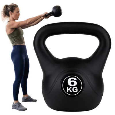 Zdjęcie produktu dla Kettlebell Kettle odważnik obciążenie do ćwiczeń FUNFIT GYM&FITNESS 6kg