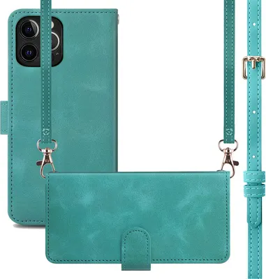 Immagine prodotto di Custodia pieghevole imoshion con cordino iPhone 12 (Pro) - Turchese