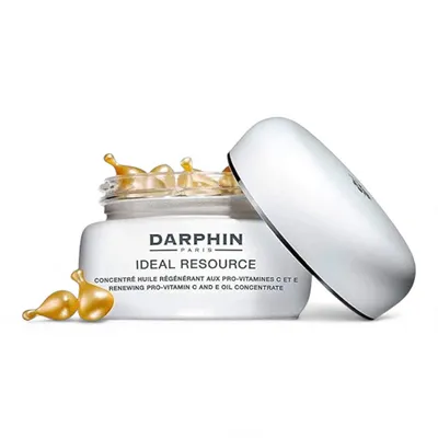 Productafbeelding van Darphin Ideal Resource Renewing Pro-Vitamine C & E Olieconcentraat – Voor een stralende, beschermende en regenererende huid. Capsules