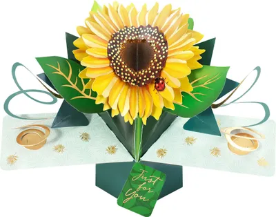 Produktbild von Grußkarte Pop Up Karte Grußkarte, Sonnenblume, Grußkarten, Glückwunschkarten Blumen