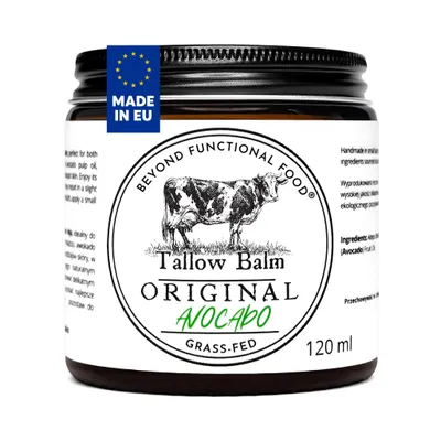 Image de Baume au Suif & Avocat - ORIGINAL Tallow Balm | Hypoallergénique, Visage & Corps - 120 ml