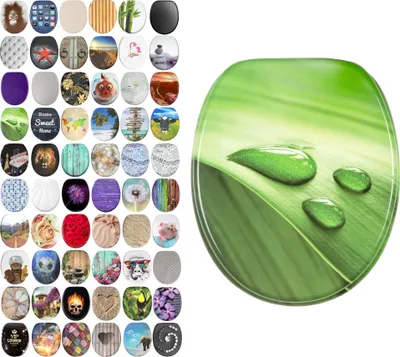 Produktbild von SANILO® WC-Sitz mit Absenkautomatik Green Leaf, Toilettendeckel direkt vom Hersteller, Klodeckel, Klobrille, WC Deckel, Toilettensitz, Toilettenbrille