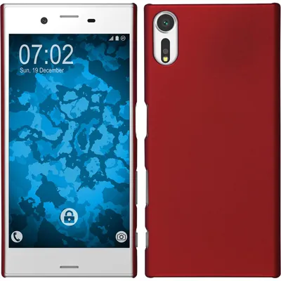 Produktbild von PhoneNatic Case kompatibel mit Sony Xperia XZs - Hülle rot gummiert Hard-case + 2 Schutzfolien