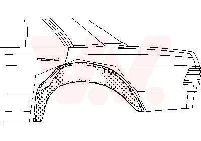 Image de VAN WEZEL Passage de roue arrière gauche pour MERCEDES-BENZ 123