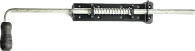 Produktbild von BKshop | Türriegel - Federriegel - 500x50 mm - Schwarz Verzinkt - Für Türen und Schränke - Torriegel - WSP 500c - Griff aus Holz