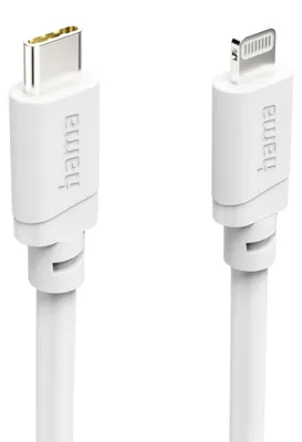 Produktbild von Hama Ladekabel USB-C - Lightning, für Apple, 1m, Weiß