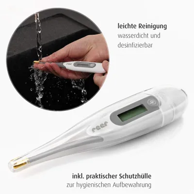 Produktbild von reer ExpressTemp Digital Fieberthermometer 10s Messzeit flexible vergoldete