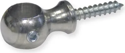 Produktbild von Ringöse 19 x 14 x 30 mm Messing glanz vernickelt 13 mm Durchmesser Treppenstangen Zubehör Küberit
